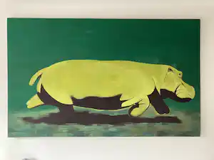 Muriël Musa - Nijlpaard groen verkocht voor € 500!
