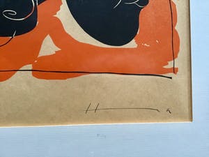 Pavel Husa - Abstract figuur, gesigneerd en ingelijst kopen? Bied vanaf 40!