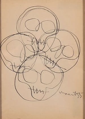 Siep van den Berg - Inkttekening, Schedels - Ingelijst kopen? Bied vanaf 55!