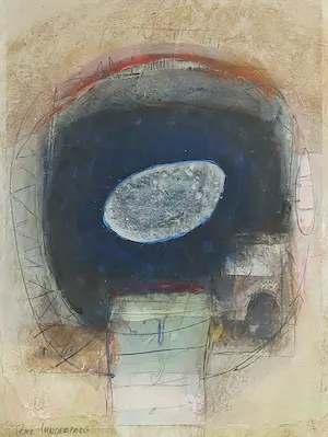 Peter Langenberg - Gemengde techniek op papier, Zonder titel - Ingelijst kopen? Bied vanaf 1!