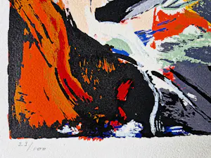 Henk Eikenaar - Een groot kleuren - litho "Abstract - zonder titel" beperkte oplage (100) kopen? Bied vanaf 39!