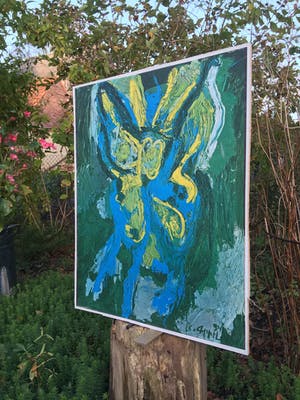 Karel Appel - Zeefdruk op linnen kopen? Bied vanaf 75!