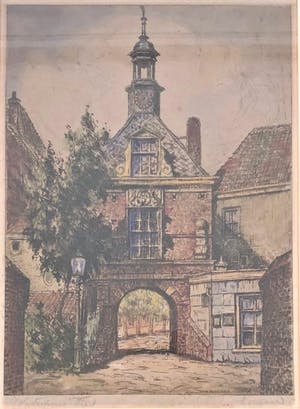 Johan Ponsioen - Waterpoort Tiel - Ets kopen? Bied vanaf 40!