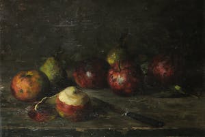 Jozef Gindra - Olieverf op doek, Stilleven met appels en peren kopen? Bied vanaf 200!