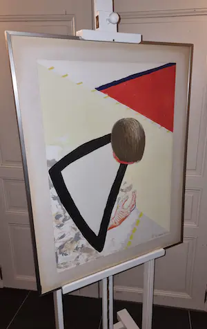 Roger Raveel - Driehoek tussen hoofd en hand kopen? Bied vanaf 1000!