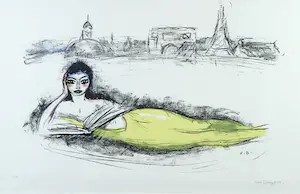 Kees van Dongen - Litho, La Seine, Regards sur Paris - Ingelijst kopen? Bied vanaf 750!