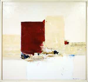 Ron van der Werf - Gemengde techniek op paneel, Zonder titel - Ingelijst (Groot) verkocht voor € 350!