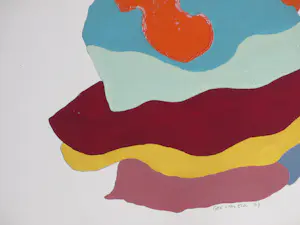 Ger van Elk - Abstracte kleurencompositie - Gouache kopen? Bied vanaf 225!