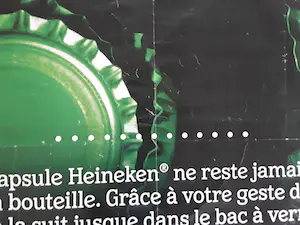 Niet of onleesbaar gesigneerd - Unieke, zeldzame Franse billboardposter Heineken kopen? Bied vanaf 1!