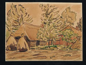 Jan Sluijters (jr.) - Aquarel, Boerderij kopen? Bied vanaf 40!