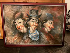 Niet of onleesbaar gesigneerd - Drie clowns kopen? Bied vanaf 10!