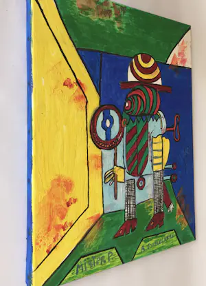 Ruud Cornelisse - Mister P - acrylverf op doek - gesigneerd kopen? Bied vanaf 60!