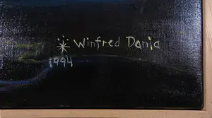 Winfred Dania - Olieverf op doek, Boynay in Boneraanse grotten - Ingelijst kopen? Bied vanaf 500!