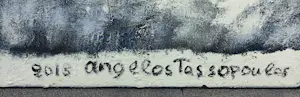 Angelos Tassopoulos - Olieverf op doek met alluminium applicatie, Zonder titel (Zeer groot!) kopen? Bied vanaf 800!