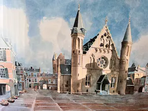 Leo Wisselink - Binnenhof 'De Ridderzaal' kopen? Bied vanaf 100!