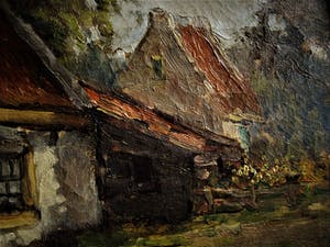 Niet of onleesbaar gesigneerd - Boeiend omstreeks 1930 geschilderd olieverf - gesigneerd kopen? Bied vanaf 1!