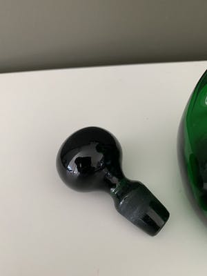 Jacob Eiler Bang - Prachtig mooie diepgroene design karaf door J.E. Bang kopen? Bied vanaf 65!