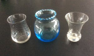 Glasblazerij Leerdam - Verzameling van 9 kleine vaasjes. kopen? Bied vanaf 20!