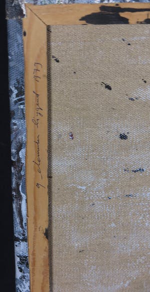 Niet of onleesbaar gesigneerd - Olieverf op doek, Elementen liggend in blok (9-luik) kopen? Bied vanaf 1!