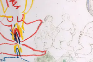 Anton Heyboer - Mooi groot ingelijst werk kopen? Bied vanaf 425!