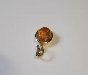 In nieuwstaat Een sierlijk bewerkte hanger met een Barnsteen kopen? Bied vanaf 30!