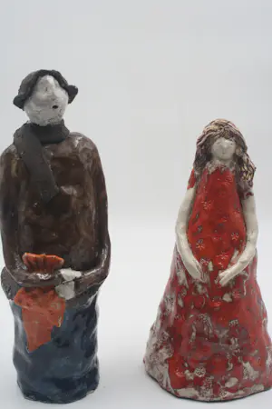 Niet of onleesbaar gesigneerd - Twee Prachtige Keramieken Deense Design Sculpturen kaufen? Bieten Sie von 1!