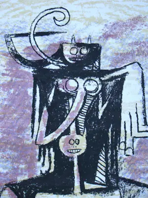 Wifredo Lam - Compositie voor de 20e eeuw - 1974 - Originele lithografie kopen? Bied vanaf 120!