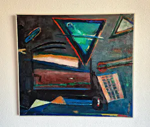 Wil van Leeuwen - Groot expressionistisch olieverf op paneel - Abstract - gesigneerd - Ingelijst kopen? Bied vanaf 69!