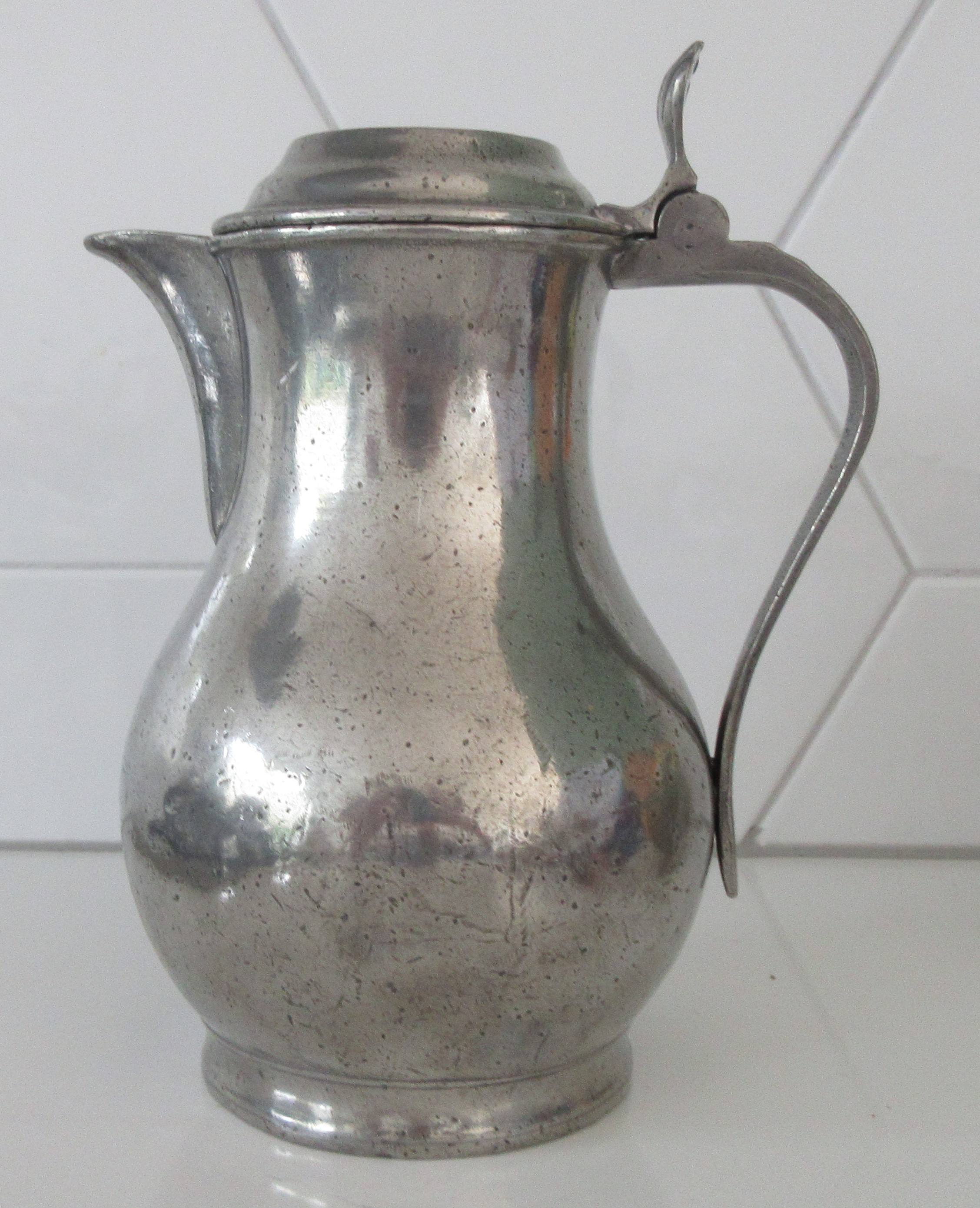 Niet of onleesbaar gesigneerd - Marinoni Zilvertinnen Dekselkan  kopen? Bied vanaf 1!