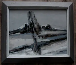 Harry van der Wee - Olieverf op doek: 'Verlaten gebied' kopen? Bied vanaf 175!