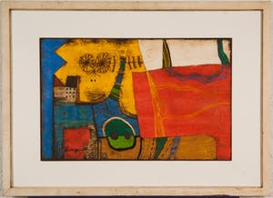 Jaap Jungcurt - HR -1961 - acrylverf en zand op papier - BKR Amsterdam kopen? Bied vanaf 20!