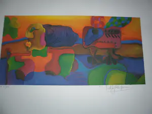 Patty Harpenau - Zeefdruk, Fantasiefiguren, zeer kleurrijk kopen? Bied vanaf 50!