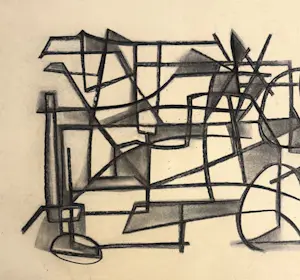 Silvin Bronkart - Hochwertige abstrakte Komposition aus dem Jahr 1949 kopen? Bied vanaf 550!