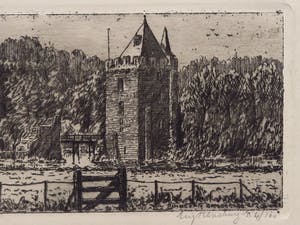 Eugene Rensburg - Ruïne van Brederode - Ets kopen? Bied vanaf 45!