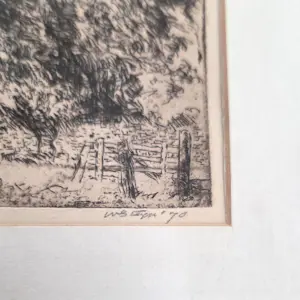 Wim Steijn - Twee etsen van landschappen kopen? Bied vanaf 45!