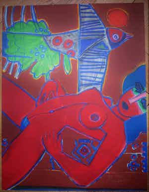 Corneille - litho uit 1981, zonder titel verkocht voor € 250!