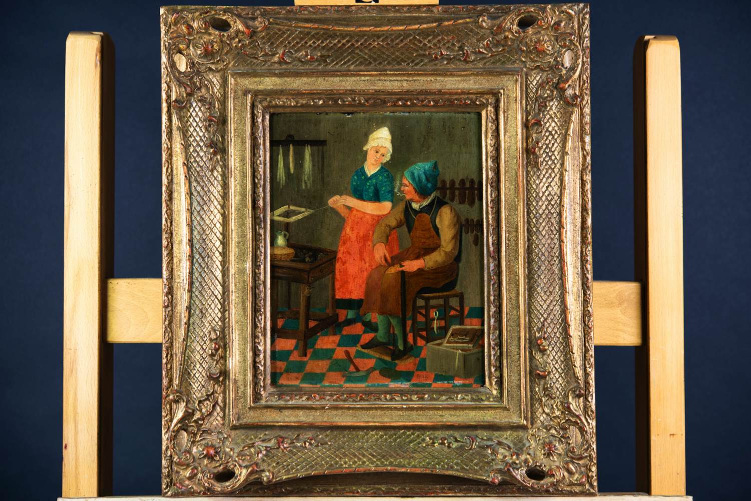 Niet of onleesbaar gesigneerd - De Schoenmaker - 1850 - Gemonogrammeerd kopen? Bied vanaf 10!