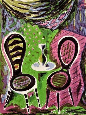 Dick Elffers - Mooie Jaren 50 KleurenLitho "Moeder en dochter" proefdruk kopen? Bied vanaf 27!