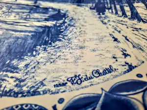 Chemkefa - Wandteller Keramik Delft Blauw Winterlandschaft nach F.J. du Chattel 70er Jahre kopen? Bied vanaf 98!