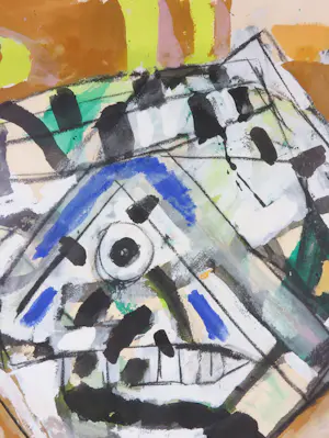 Lucebert - Gemengde techniek op papier, San Roque - Ingelijst kopen? Bied vanaf 1750!