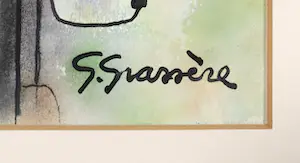 Gérard Grassère - Gouache op papier, Interieur kopen? Bied vanaf 35!