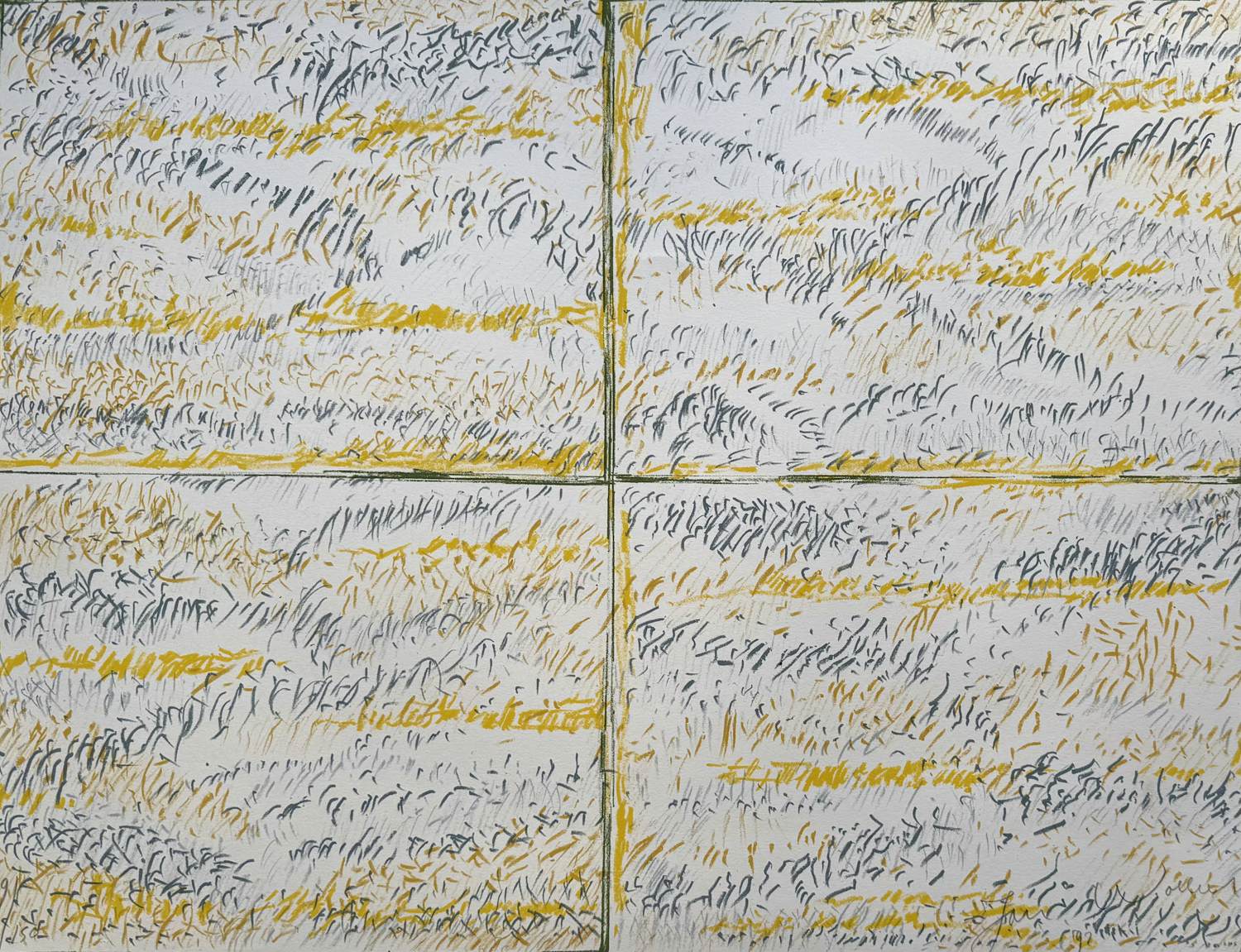 Jan Wolkers - handgesigneerde kleurenzeefdruk | 'Landschap' | 1992 kopen? Bied vanaf 250!