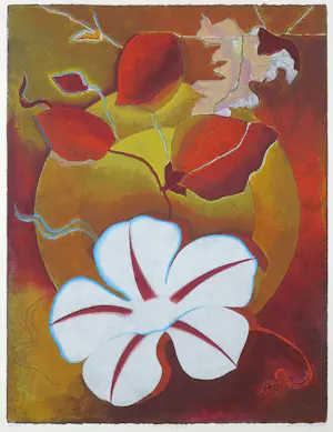 Jan van Delft - Zeefdruk, Morning glory - Ingelijst kopen? Bied vanaf 1!