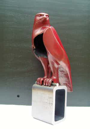 Brons (Onbekend) - Geweldig beeld van roofvogel, levensecht! TOPBEELD. verkocht voor € 250!