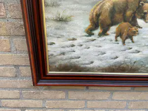 Onbekend - ‘Drie beren in de winter’ gesigneerd G.Hofman kopen? Bied vanaf 20!