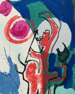 Corneille - kleurrijke zeefdruk - 1991. kopen? Bied vanaf 150!