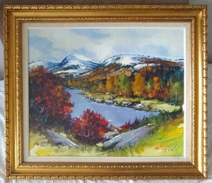 Niet of onleesbaar gesigneerd - Berglandschap met meer kopen? Bied vanaf 1!