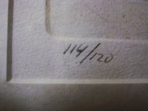 Wim Worm - Eigen druk - oplage 120 ex. - handgekleurde Ets - "Strand" gesigneerd kopen? Bied vanaf 10!