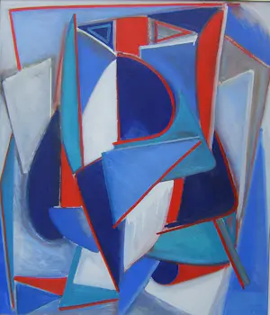 Nick Oudshoorn - Compositie in Blauw/Rood kaufen? Bieten Sie von 245!