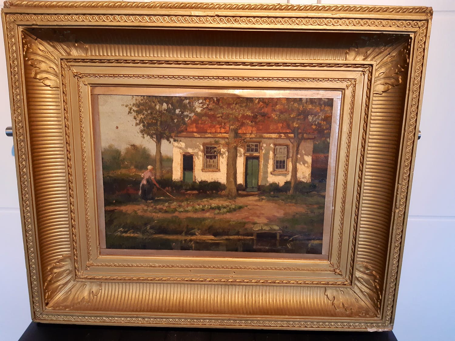 Arie Witjens - Landschap met hofje verkocht voor € 40!